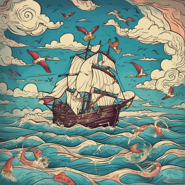A vast ocean symbolizing economy with waves representing VAT, affecting revenue generation for governments and businesses