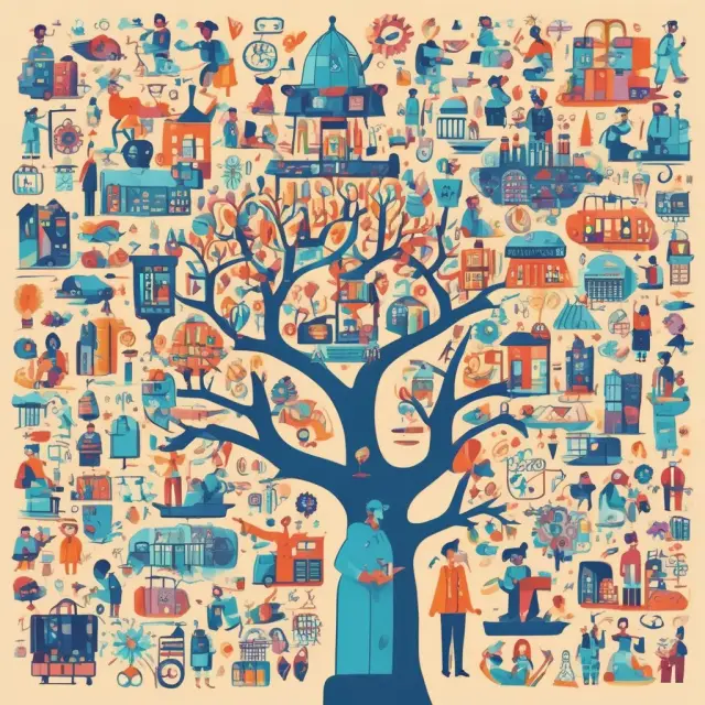 An image of a kaleidoscope with fragments representing technology, healthcare, and consulting industries unfolding as they come into focus under the value-based pricing spotlight