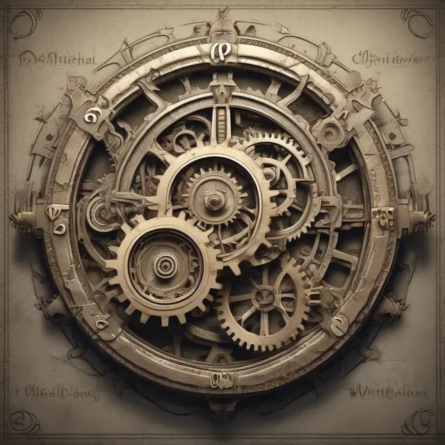 A mechanical clockwork illustrating the interconnectivity of value dates in financial transactions and cash flow management