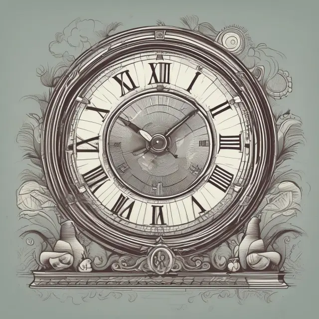 A time traveler holding a VAMI chart, symbolizing the power of calculating investment growth over time