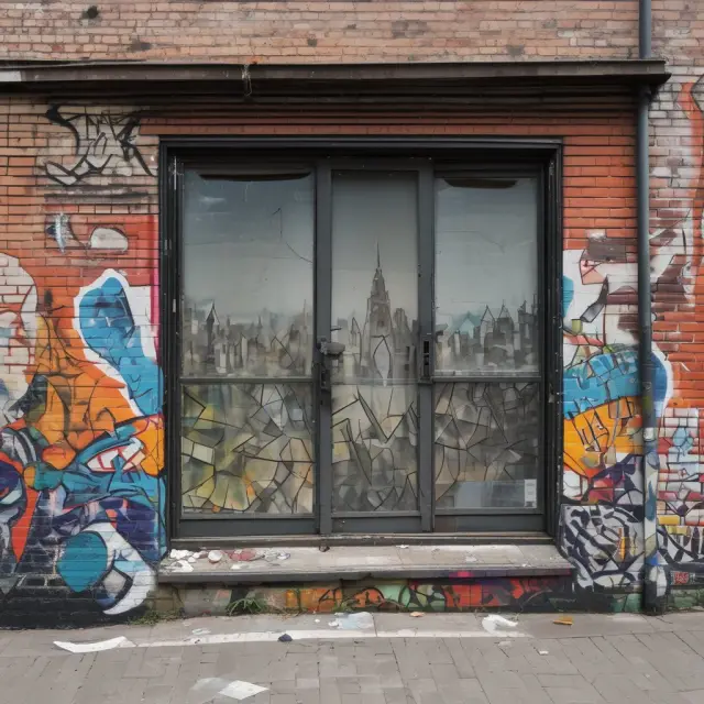 Image of a damaged canvas symbolizing property vandalism and the need for insurance protection