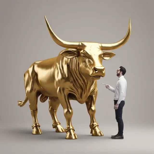 Golden bull representing the success of vanilla investment strategies: passive index funds and roboadvisors