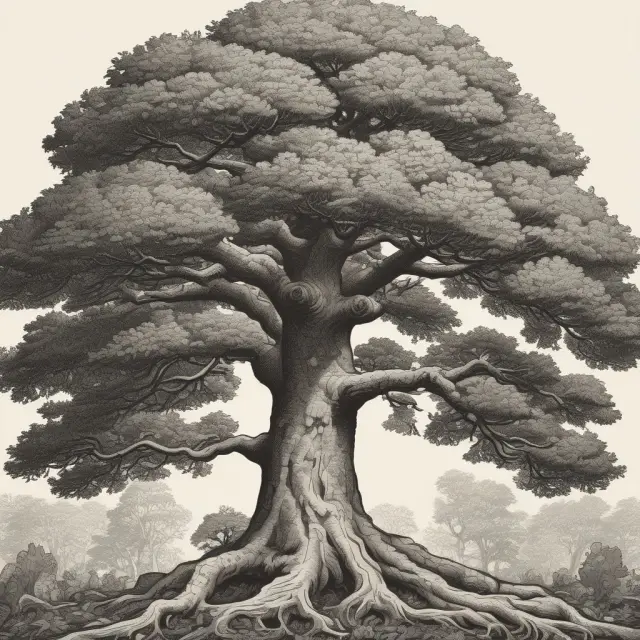 An oak tree symbolizing stability and consistency in the face of market volatility