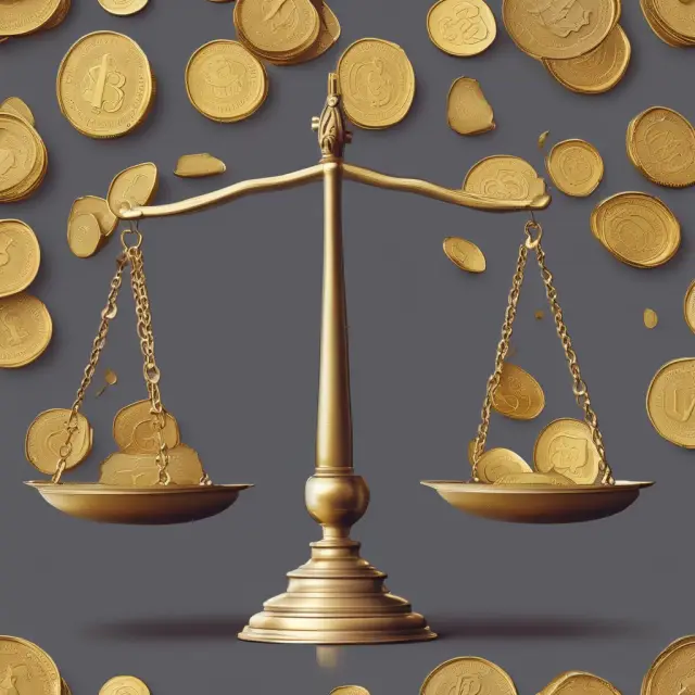 Image of two balancing scales: one with consistent, steady gold coins and the other with varied-sized coins representing investment outcomes, highlighting variance.