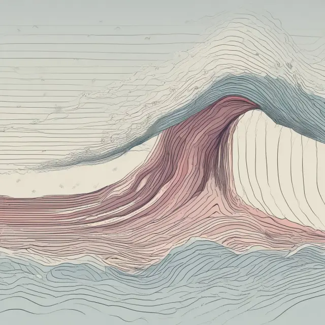 Waves symbolizing investment returns with varying heights, illustrating the relationship between volatility, risk, and reward in finance