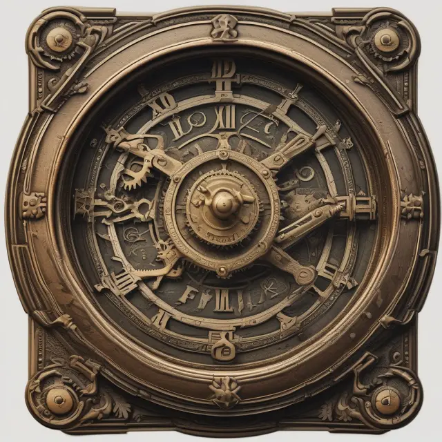 Clock depicting defined contribution (DC) and defined benefit (DB) plans, with investment risk represented by hour and minute hands