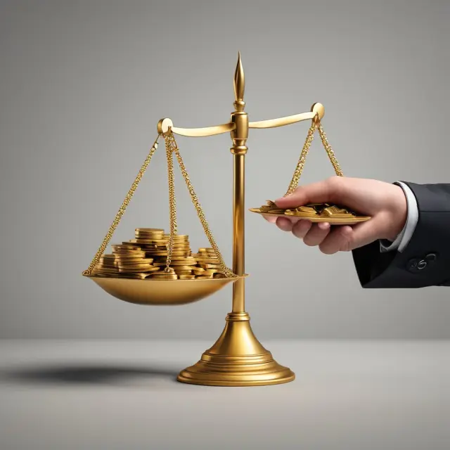 A golden scale with a contractor holding the side representing variable costs, emphasizing the importance of this pricing method in bids