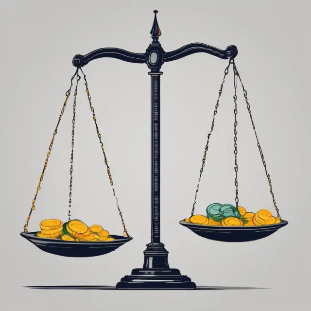Scale weighing sales revenue and variable costs to determine the breakeven point