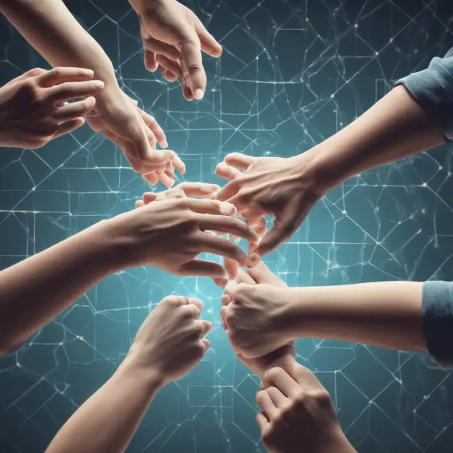 A clear representation of interconnected hands forming a Variable Interest Entity puzzle, addressing frequently asked questions