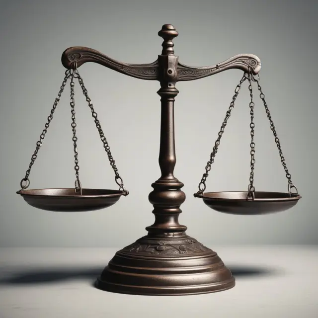 A balance scale representing financial statements is tilted due to variable overhead efficiency variance. The image includes symbols of an income statement and a balance sheet.