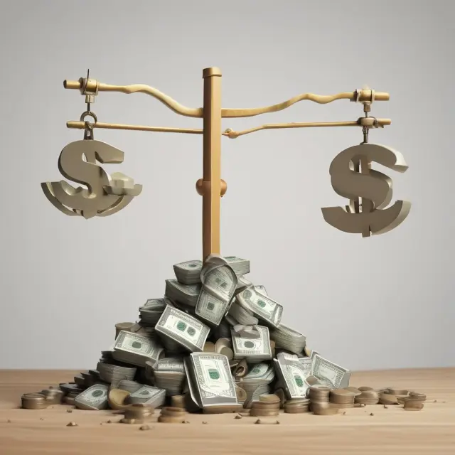 Seesaw illustrates favorable (-) or unfavorable ($) Variable Overhead Spending Variance comparing budgeted and actual costs