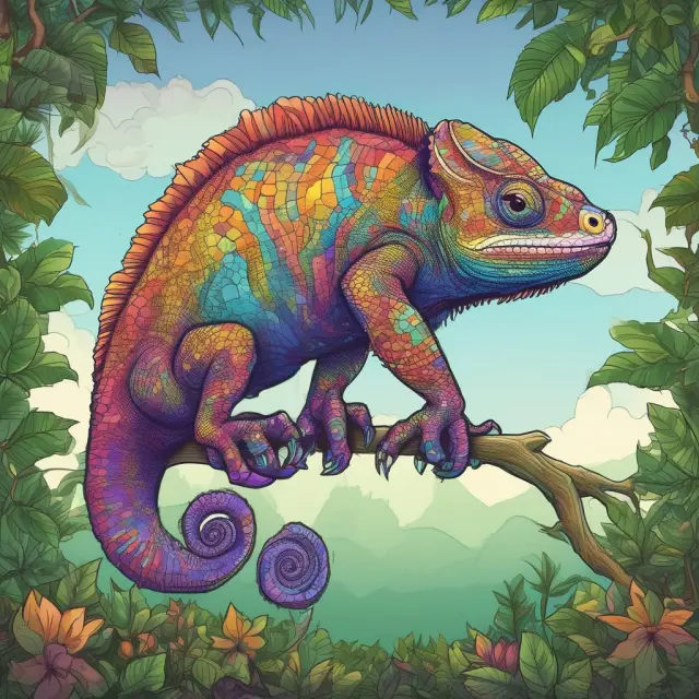 ARM mortgage represented by a chameleon, reflecting interest rates based on market conditions.