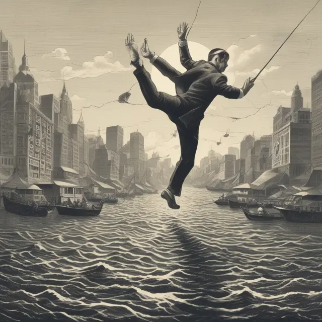 An elegant floating rate bond dances between a government issuer, interested investor, and volatile market interest rates