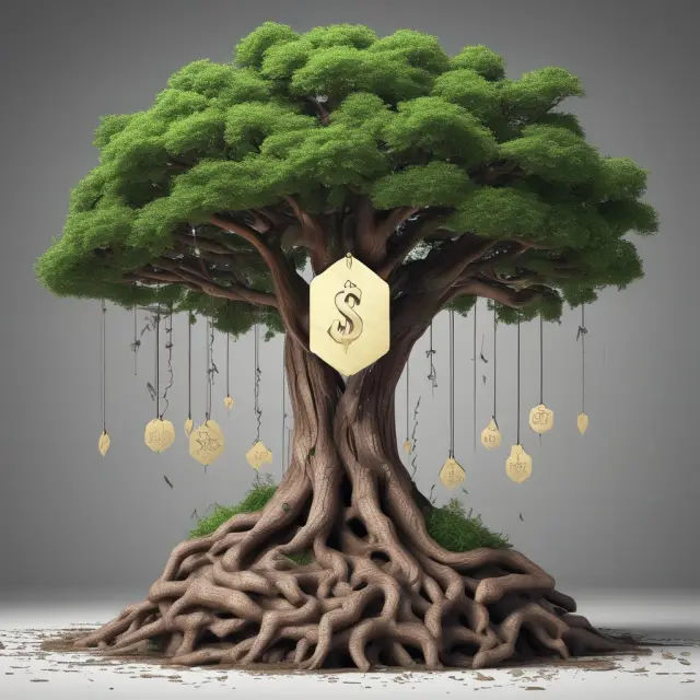 Tree illustrating the role of liquidity facilities in VRDBs: Shielded tree, floating rate bond trunk, letters of credit roots, standing agreements roots