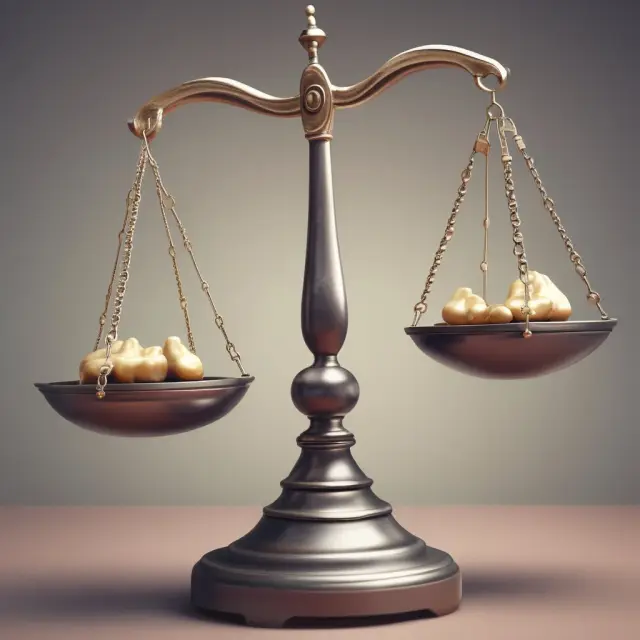 Bondholder weighing put feature option with balance scale and interest rate curve