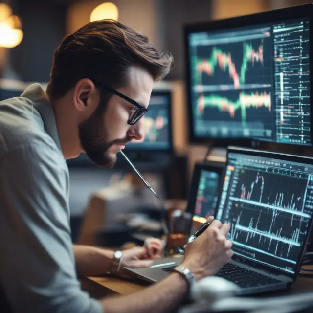 An options trader constructs a bell curve using call options at various strike prices, representing the unique payoff structure of a variable ratio write strategy