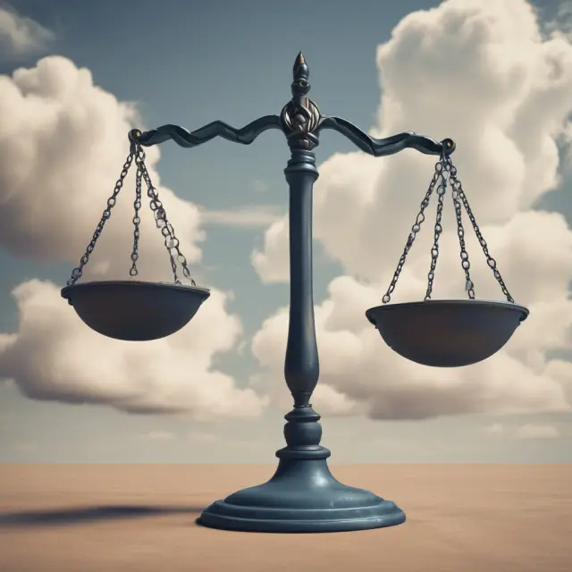 An unbalanced set of scales represents the risks of variable ratio writes, with potential losses exceeding profits