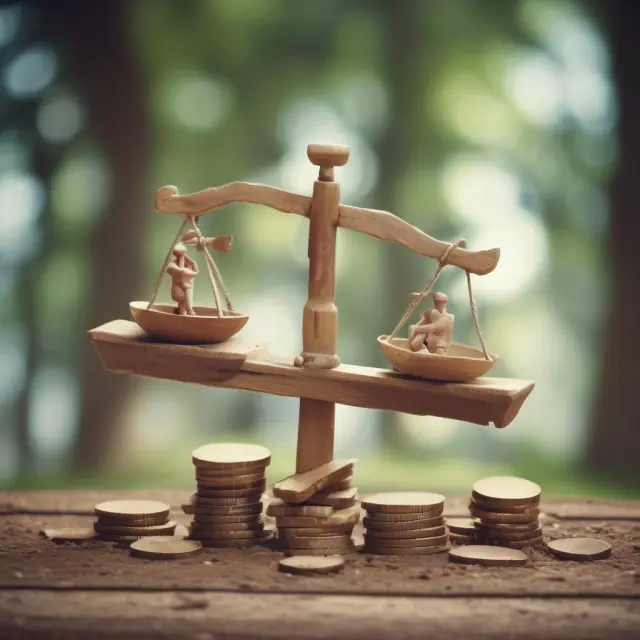 Seesaw illustrating the balance between variable and average variable costs