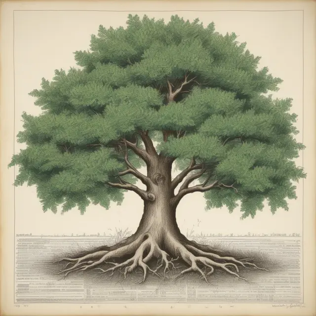A tree with weekly maturing notes growing from its roots, the 91-day Treasury bill rate.