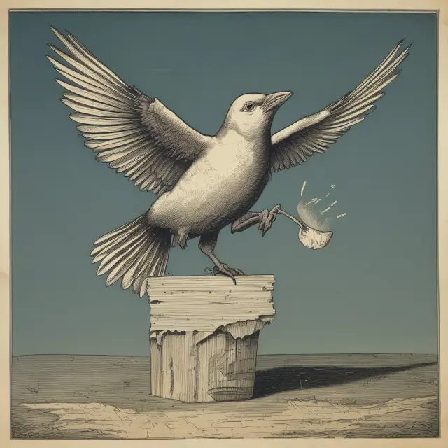 Put option on VCR: A bird (investor) returning to its nest (issuer), symbolizing flexibility and protection for both parties.