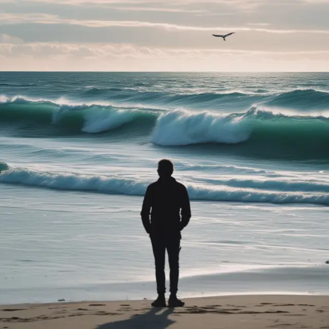 An image depicting an ocean with waves representing variable life insurance policies, and a sailboat navigating through it with FAQs about variable death benefits