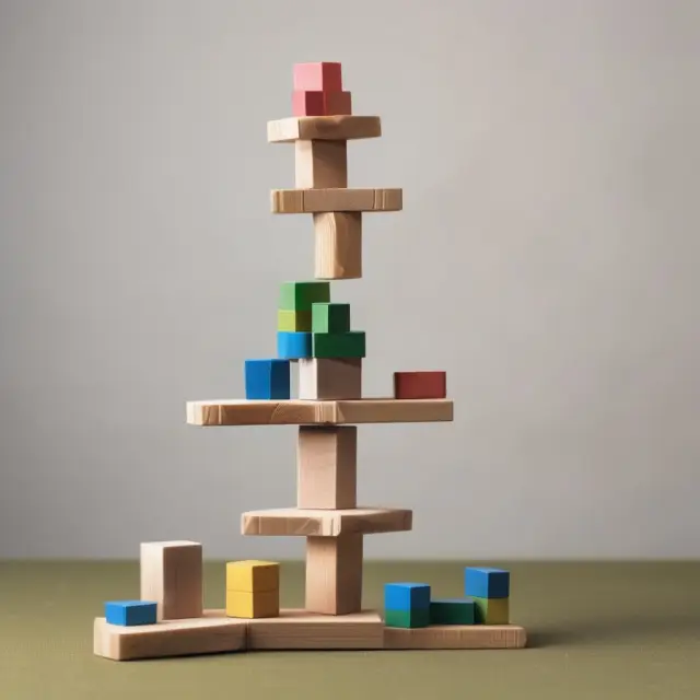 See-saw with stocks representing investments; wobbles less due to balanced variance and correlation