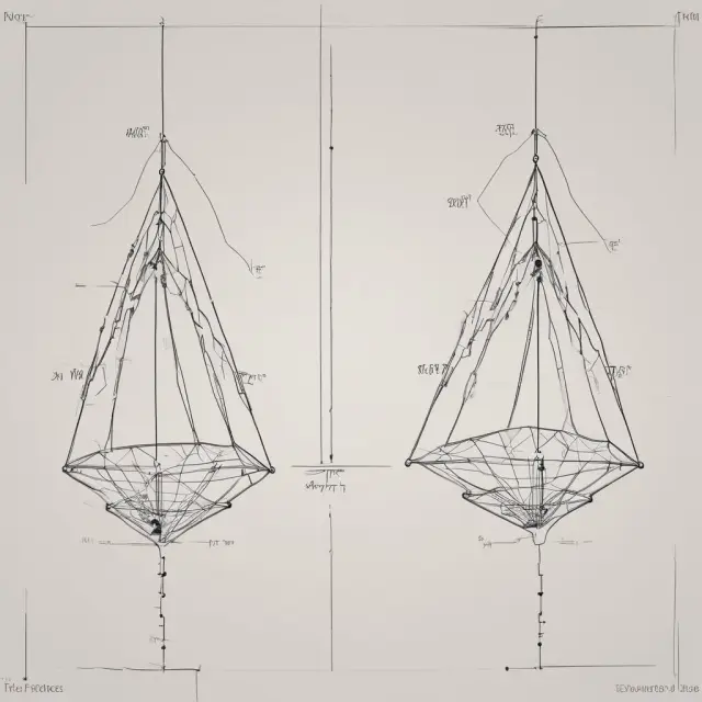 Two balanced pendulums illustrating the price oscillations in a variance swap contract.