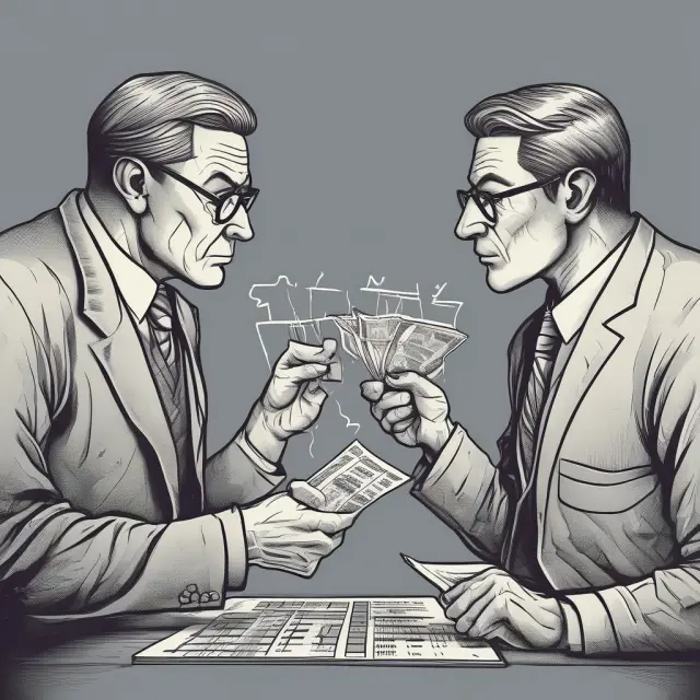 Traders shaking hands as they exchange variance swaps, representing efficient volatility hedging and risk management