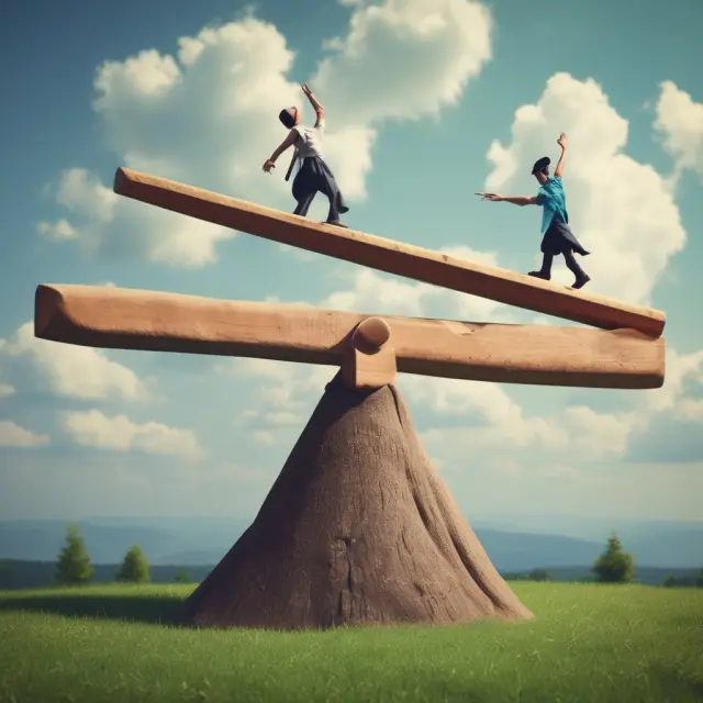 See-saw with assets on one side and capital on the other, balancing to illustrate the importance of maintaining sufficient equity for traders