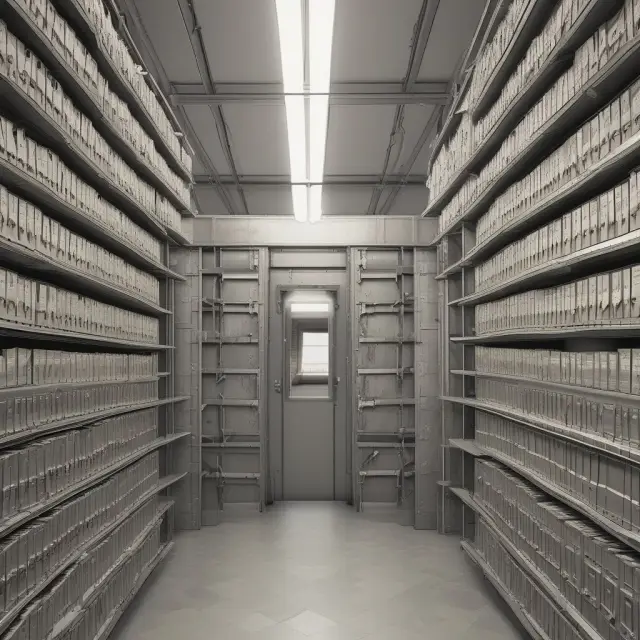 An image of a vault receipt suspended between two investors, symbolizing the connection between secure storage and efficient commodities trading