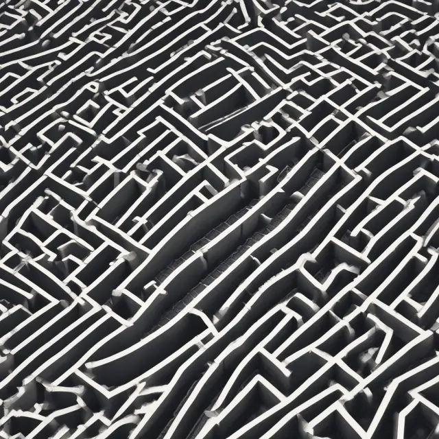 Maze-like representation of various option contracts with different expiration dates amidst fluctuating volatility dynamics.