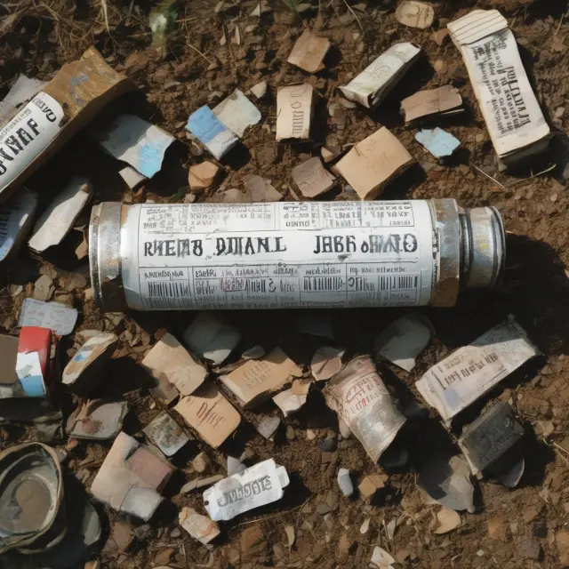 Image of a time capsule filled with emission labels from different periods, symbolizing the changes in Vehicle Excise Duty throughout the late 20th century