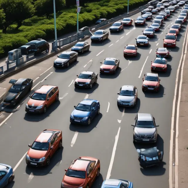A car progressing through a maze of CO₂ emission levels, with taxes increasing at each junction