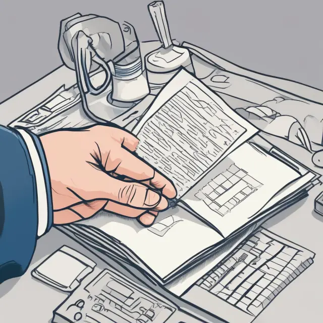 A vendor extends a note to a medical office representative, illustrating trust and the start of a financing partnership
