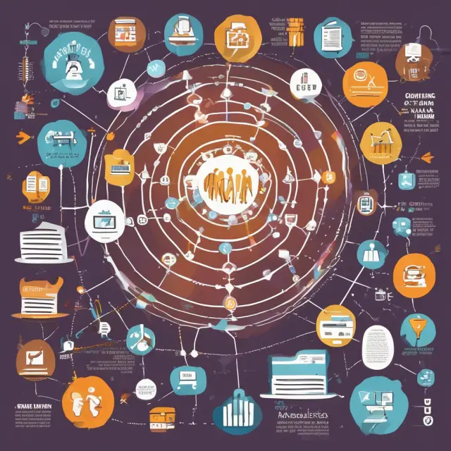 A vibrant web of interconnected businesses and service providers, symbolizing the intricate relationships between them