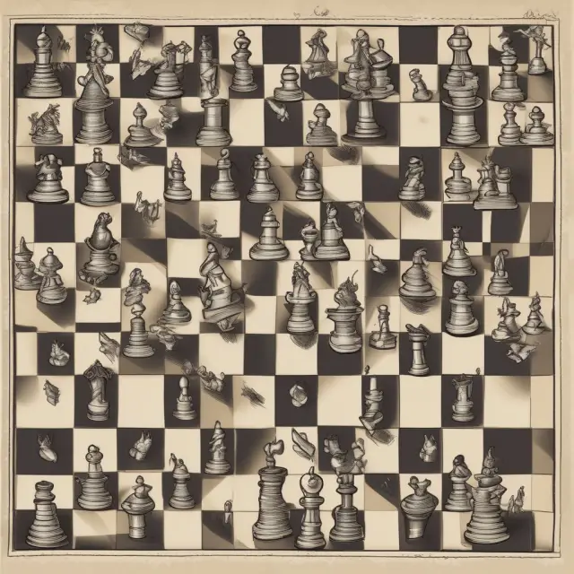 A chessboard representing the venture capital landscape, with diverse pieces symbolizing various startup stages amidst uncertain market conditions.
