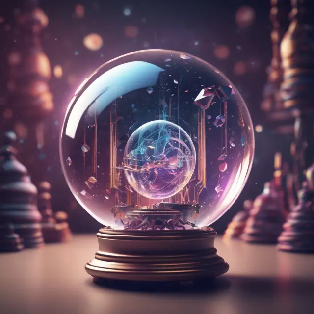 Crystal ball displaying personalized products, customization, and AI-driven trends in versioning