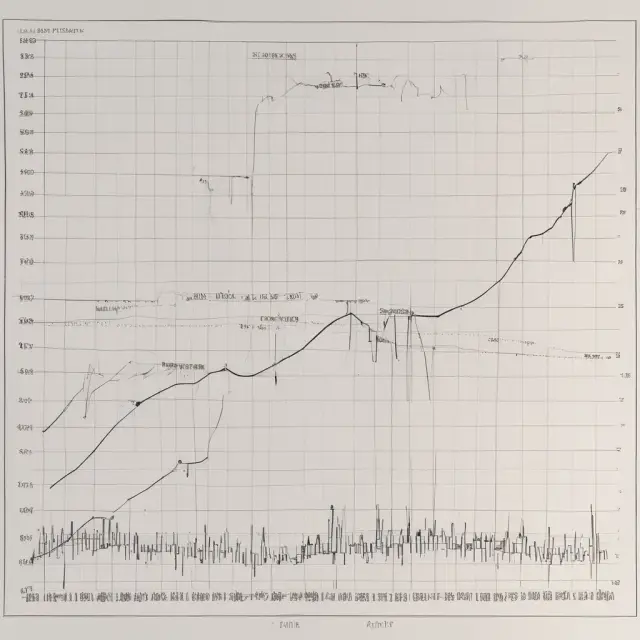 A vertical line chart displays financial data with highs, lows, opens, and closes, offering valuable insights into market trends