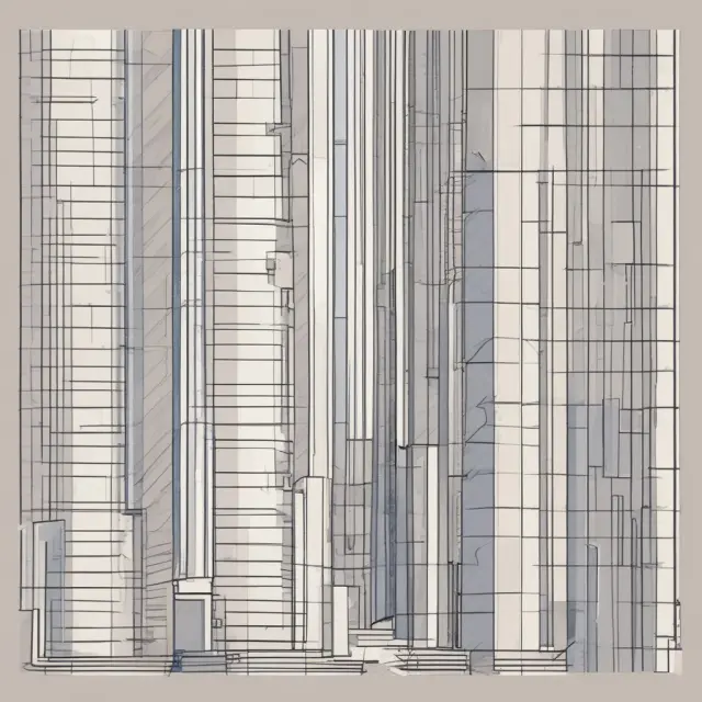 A visualization of vertical analysis on financial statements with columns rising, symbolizing improved understanding of a company