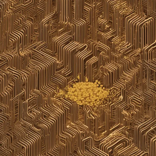 Golden popcorn flowing from Netflix to consumers via interconnected pipes symbolizing forward integration into content production