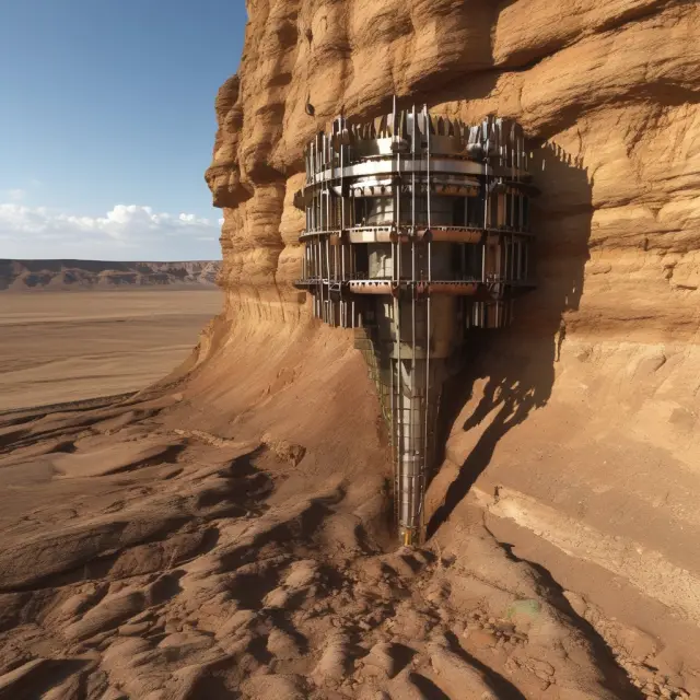 Vertical well penetrating Earth