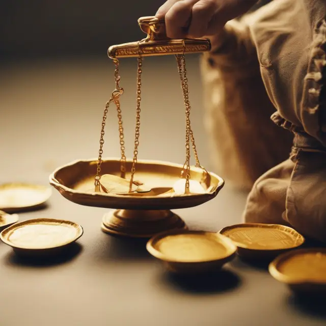 A set of golden scales illustrating VBO: Employees