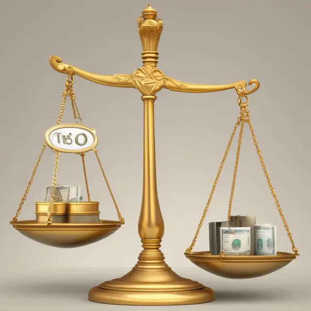 Two golden scales, one displaying Accrued Benefit Obligation and the other Vested Benefit Obligation, represent pension plan liabilities.