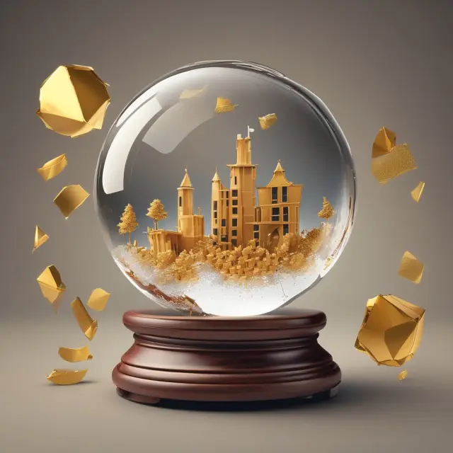 Crystal ball illustrating pension liabilities