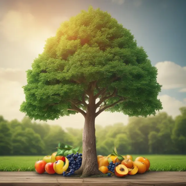 An oak tree offering ripe retirement fruits to employees, representing ERISA