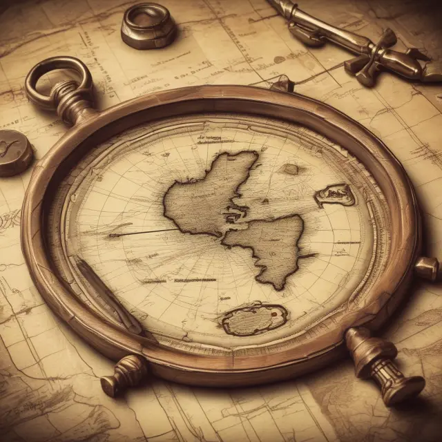 A person holding a map with vested interests marked as X, unveiling financial rewards and success.