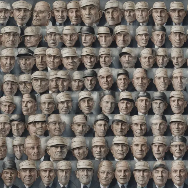 A dynamic mosaic showcasing veterans