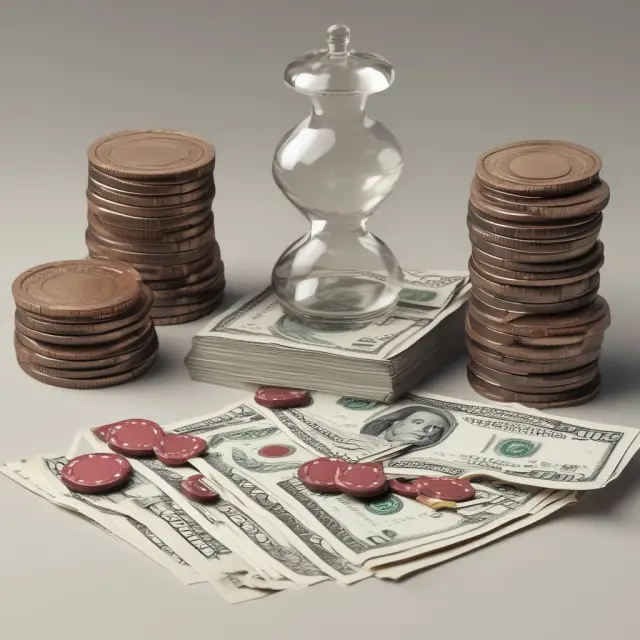 An uncertain clock with life expectancy and time value of money intertwined, representing viatical settlement risks and potential returns
