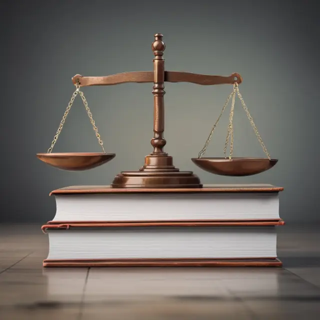 Person preparing documents, medical records, and photo ID for a viatical settlement application on a table with scales, representing a fair assessment process