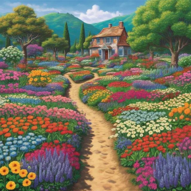 Blooming flowers representing viatical settlements, growing in a lush garden signifying financial relief during health challenges.